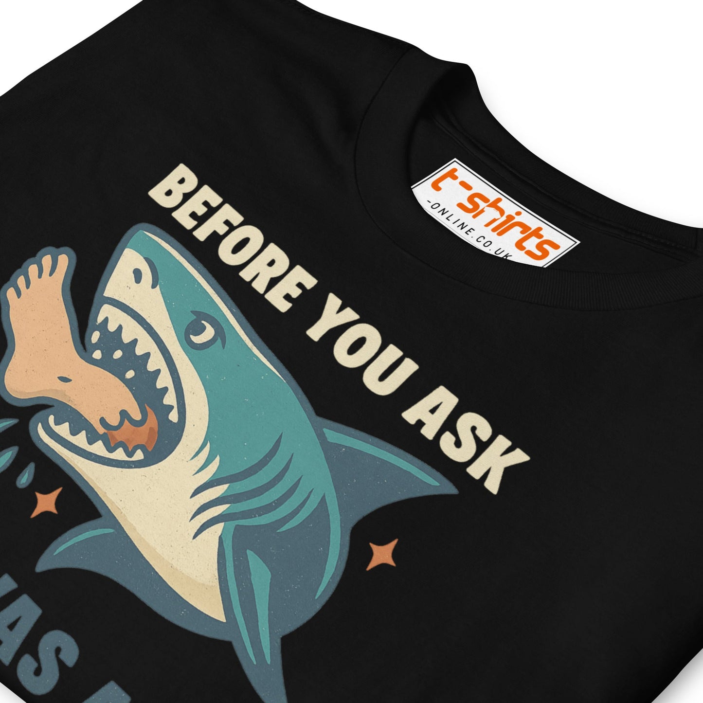 Before You Ask Shark Attack Funny T-Shirt - Navy - T-Shirts Online