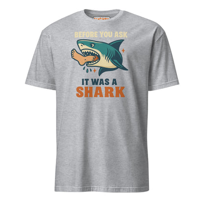Before You Ask Shark Attack Funny T-Shirt - Sport Grey - T-Shirts Online