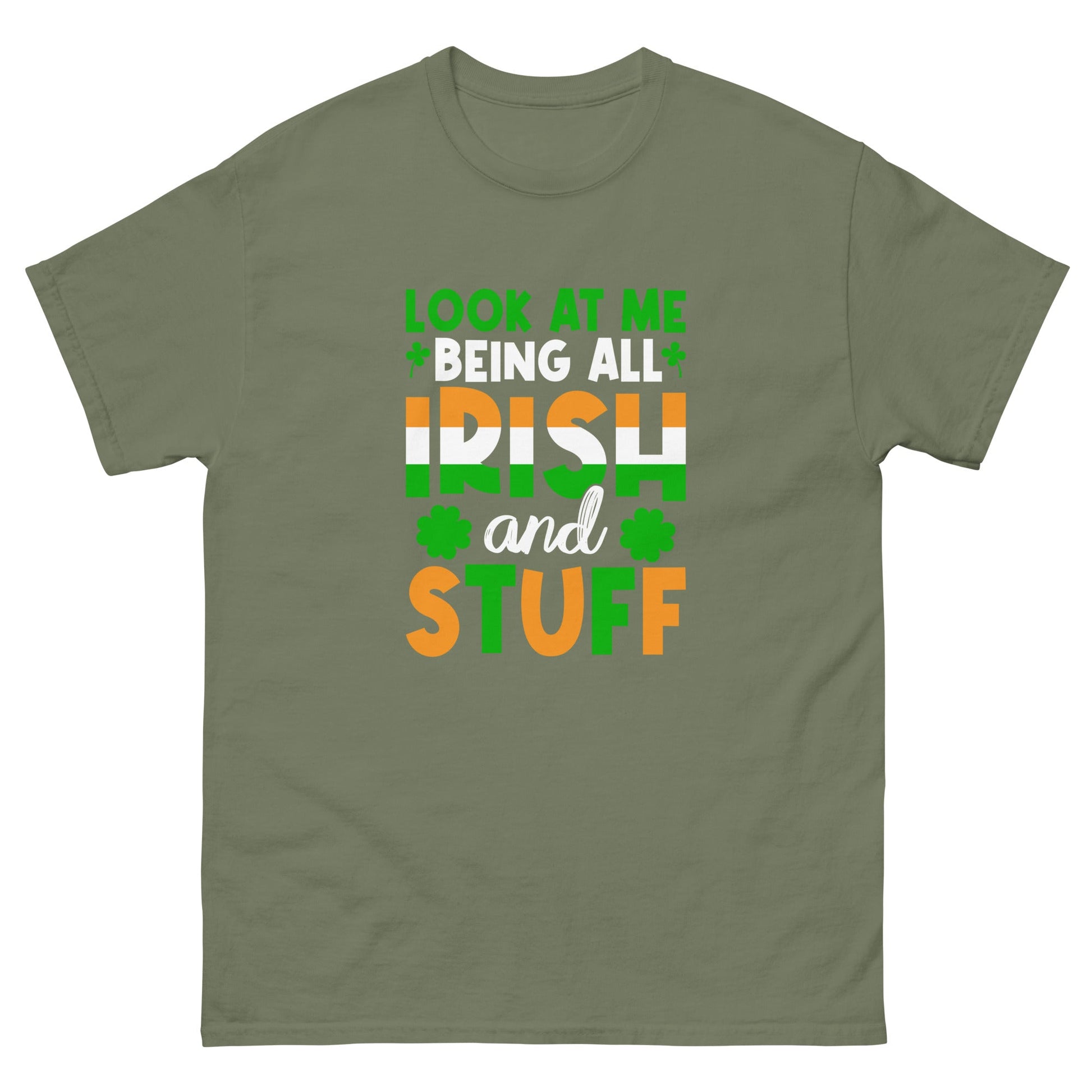 Being Irish | St Patrick's Day T-Shirt - Military Green - T-Shirts Online
