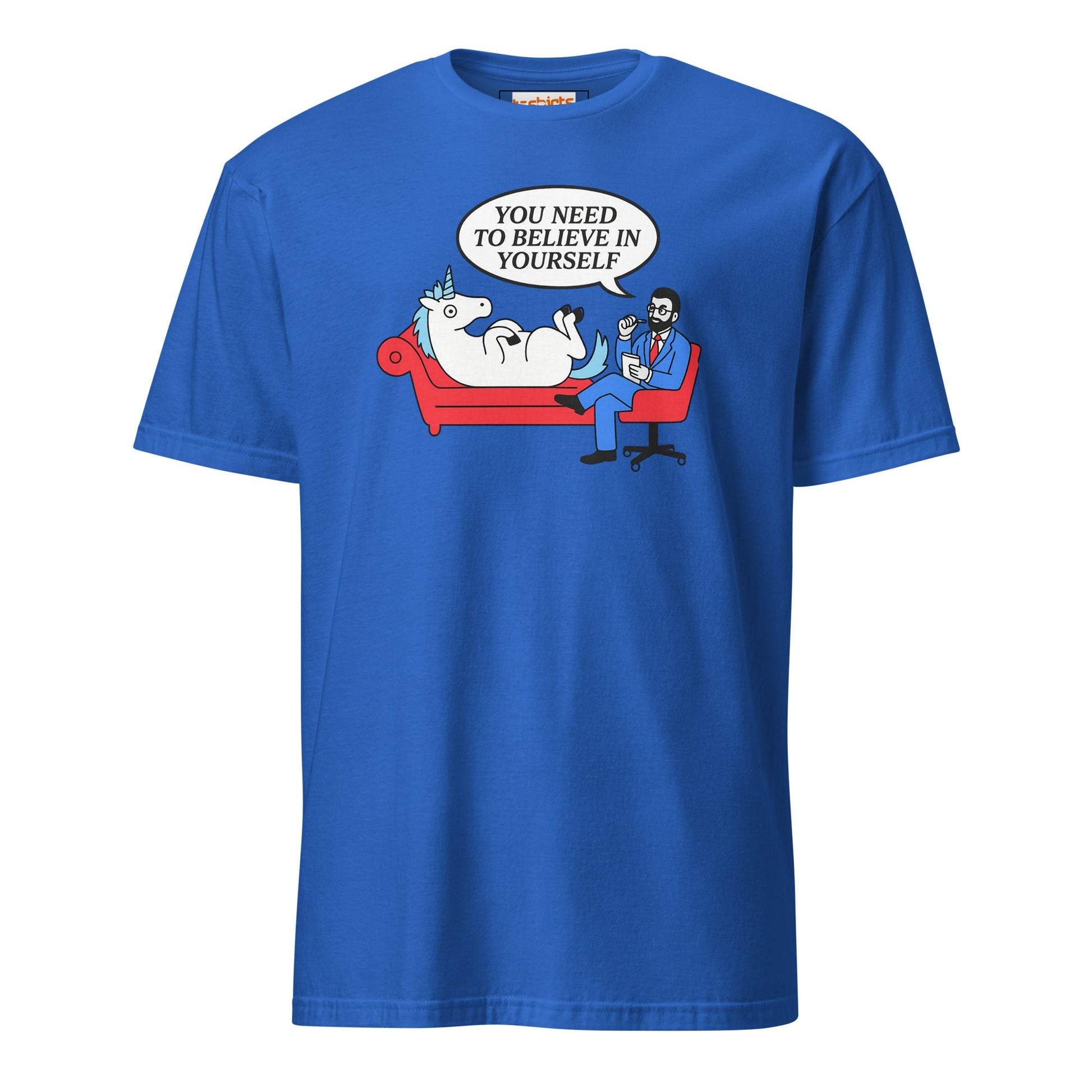 Believe in Yourself T-Shirt | Unicorn T-Shirt - Royal - T-Shirts Online