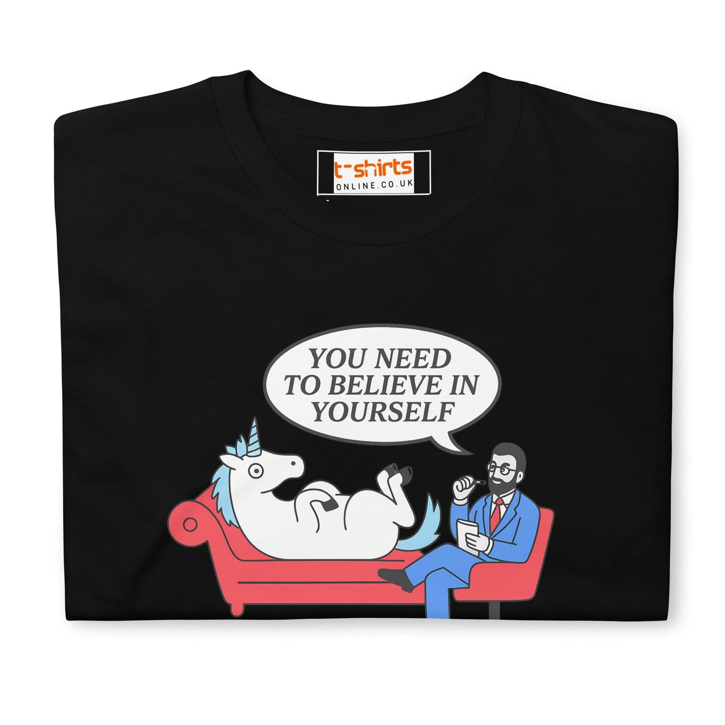 Believe in Yourself T-Shirt | Unicorn T-Shirt - Sand - T-Shirts Online