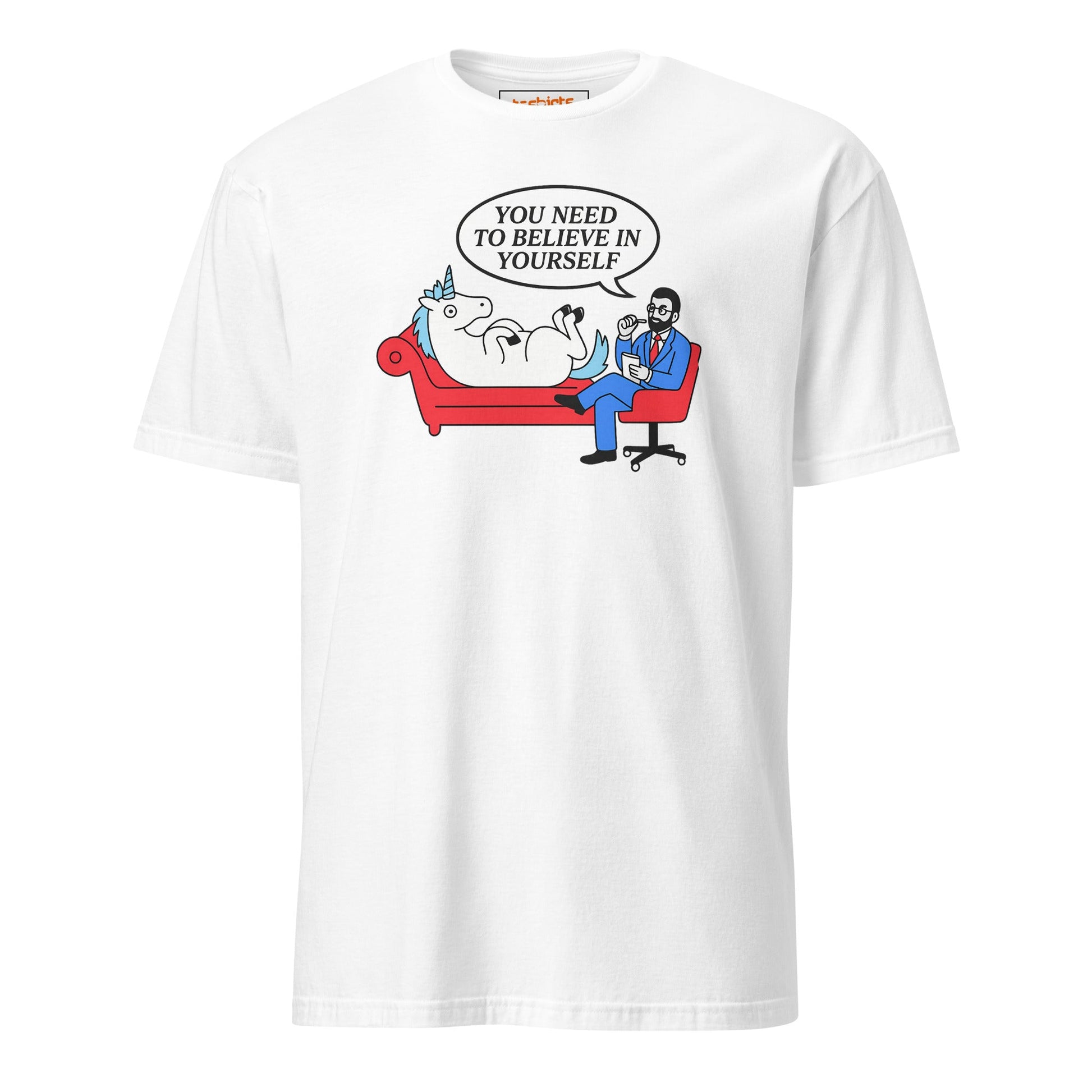 Believe in Yourself T-Shirt | Unicorn T-Shirt - White - T-Shirts Online