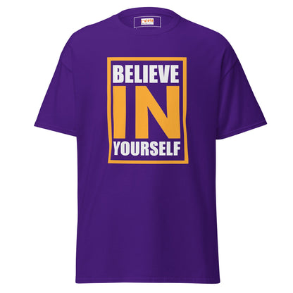 Believe in Yourself | Upbeat T-Shirt - Purple - T-Shirts Online