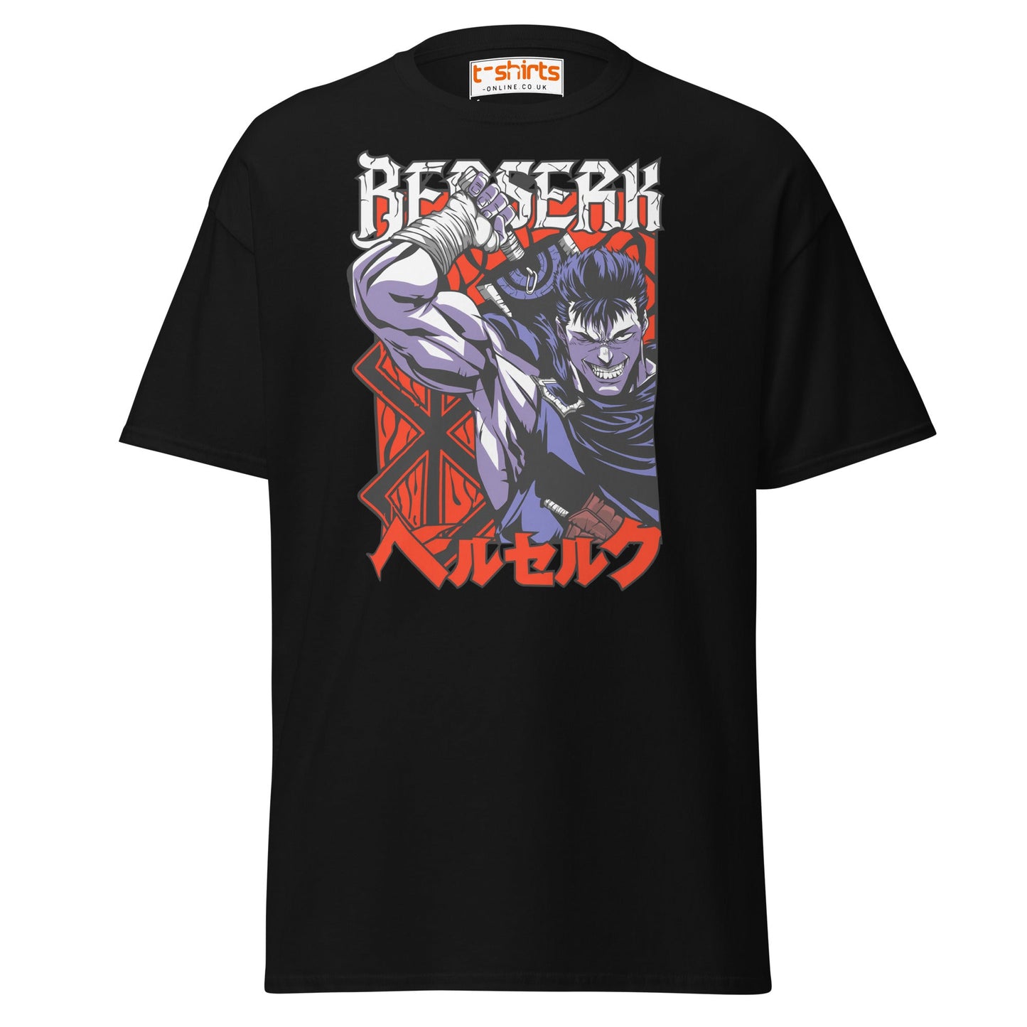 Berserk T-Shirt | Guts Anime Manga Fan Art Tee - Black - T-Shirts Online