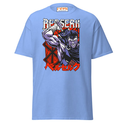 Berserk T-Shirt | Guts Anime Manga Fan Art Tee - Carolina Blue - T-Shirts Online