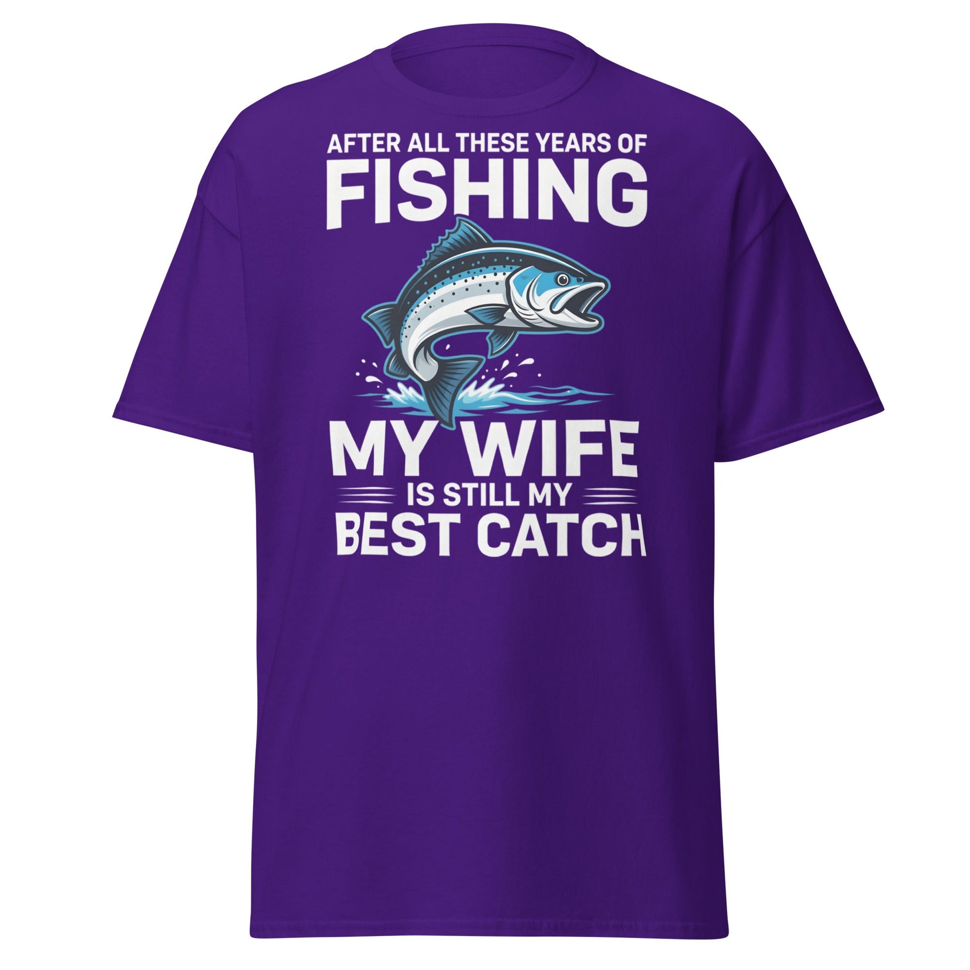 Best Catch Fishing Wife T-Shirt - Funny Fisherman Gift - Purple - T-Shirts Online