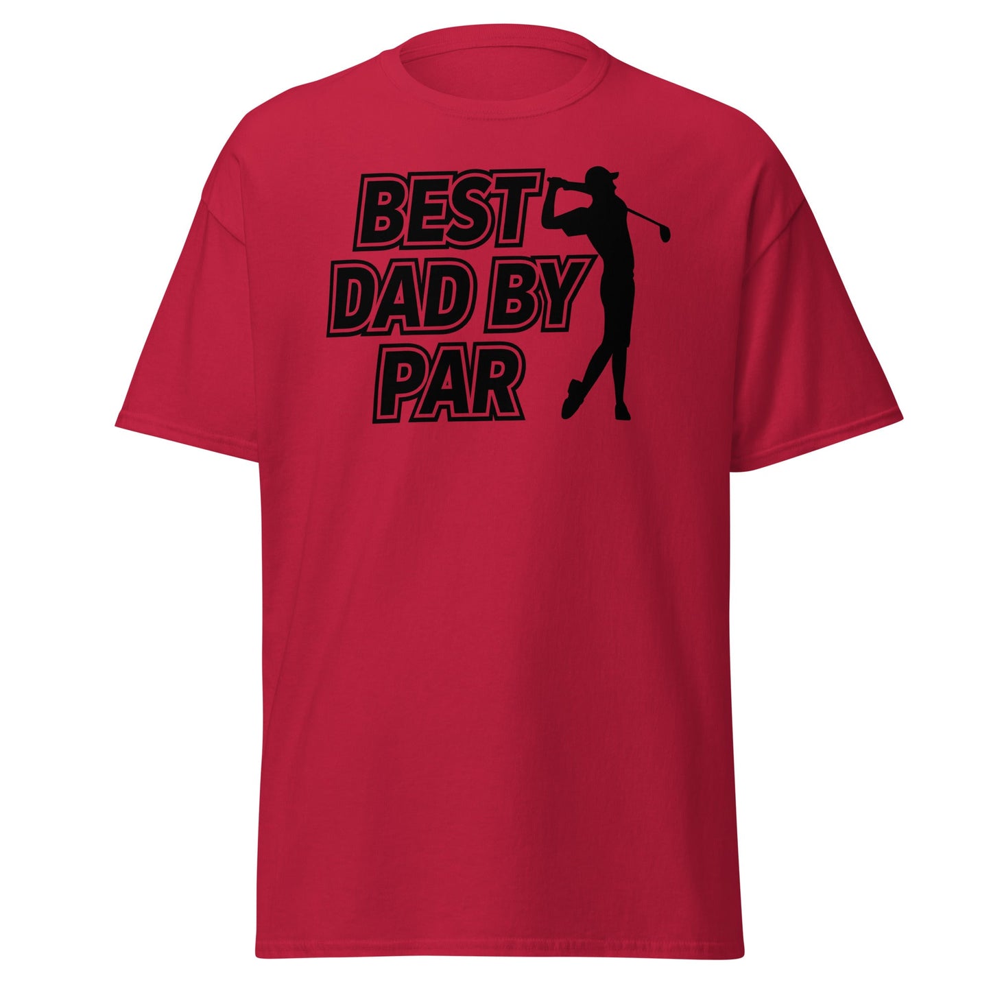 Best Dad By Par Golf T-Shirt - Funny Father's Day Tee - Cardinal - T-Shirts Online