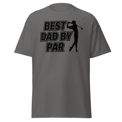 Best Dad By Par Golf T-Shirt - Funny Father's Day Tee - Charcoal - T-Shirts Online