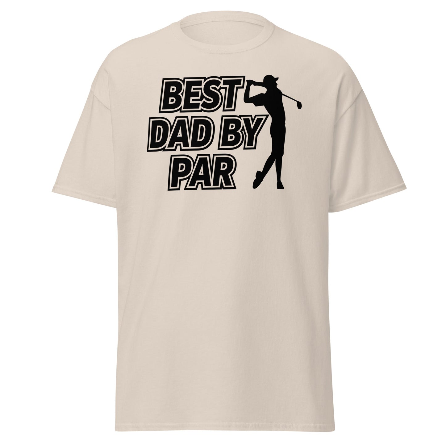 Best Dad By Par Golf T-Shirt - Funny Father's Day Tee - Natural - T-Shirts Online