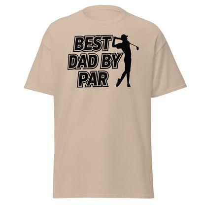 Best Dad By Par Golf T-Shirt - Funny Father's Day Tee - Sand - T-Shirts Online