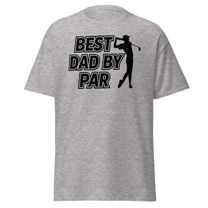 Best Dad By Par Golf T-Shirt - Funny Father's Day Tee - Sport Grey - T-Shirts Online