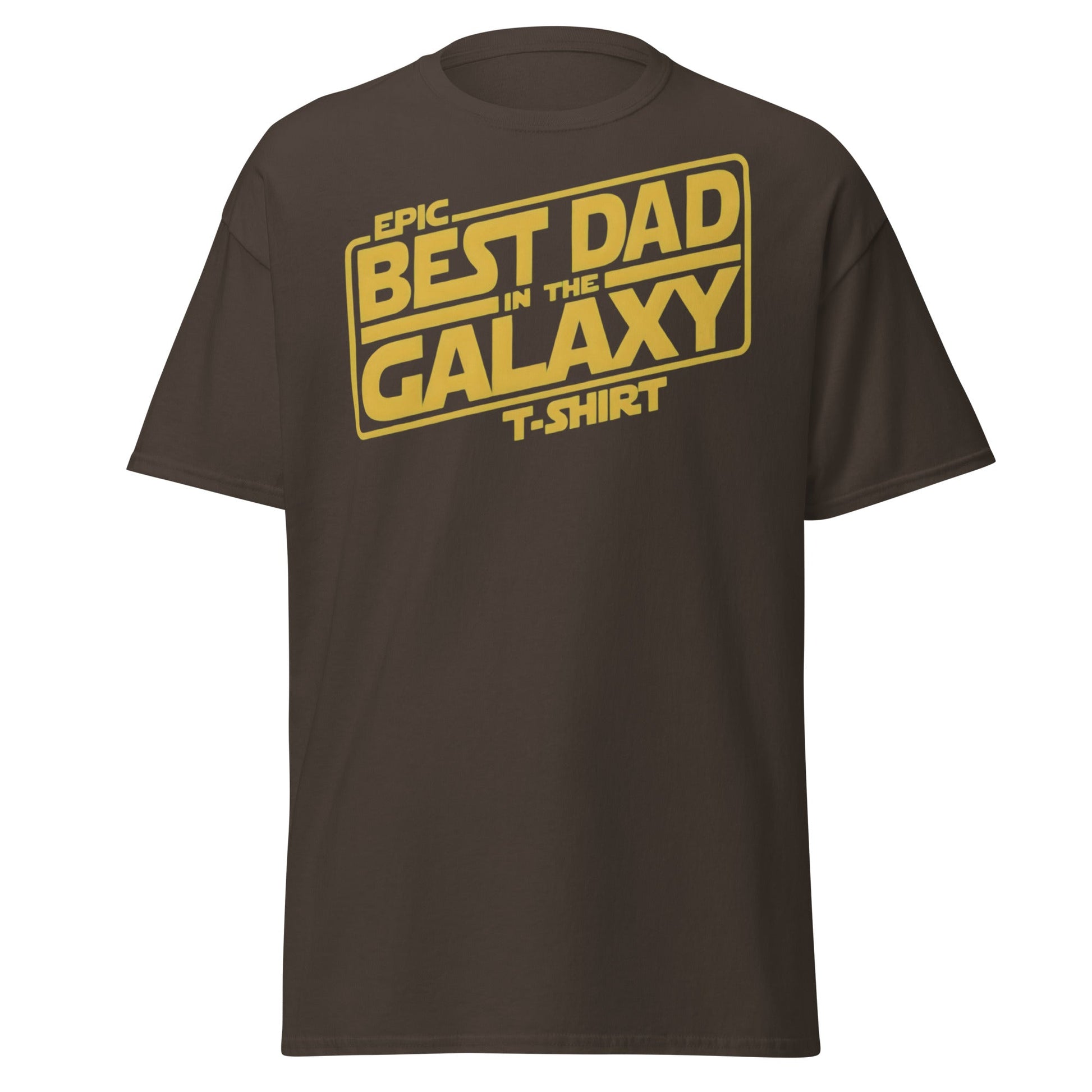 Best Dad in the Galaxy T-Shirt | Funny Star Wars Gift for Dad - Dark Chocolate - T-Shirts Online