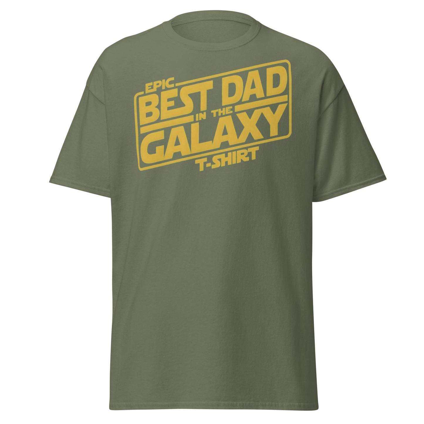Best Dad in the Galaxy T-Shirt | Funny Star Wars Gift for Dad - Military Green - T-Shirts Online