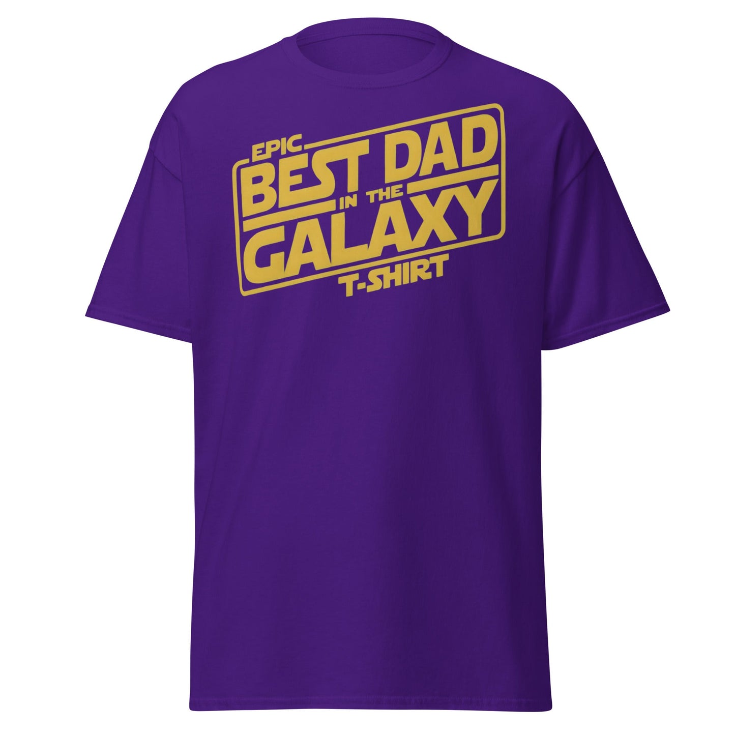 Best Dad in the Galaxy T-Shirt | Funny Star Wars Gift for Dad - Purple - T-Shirts Online