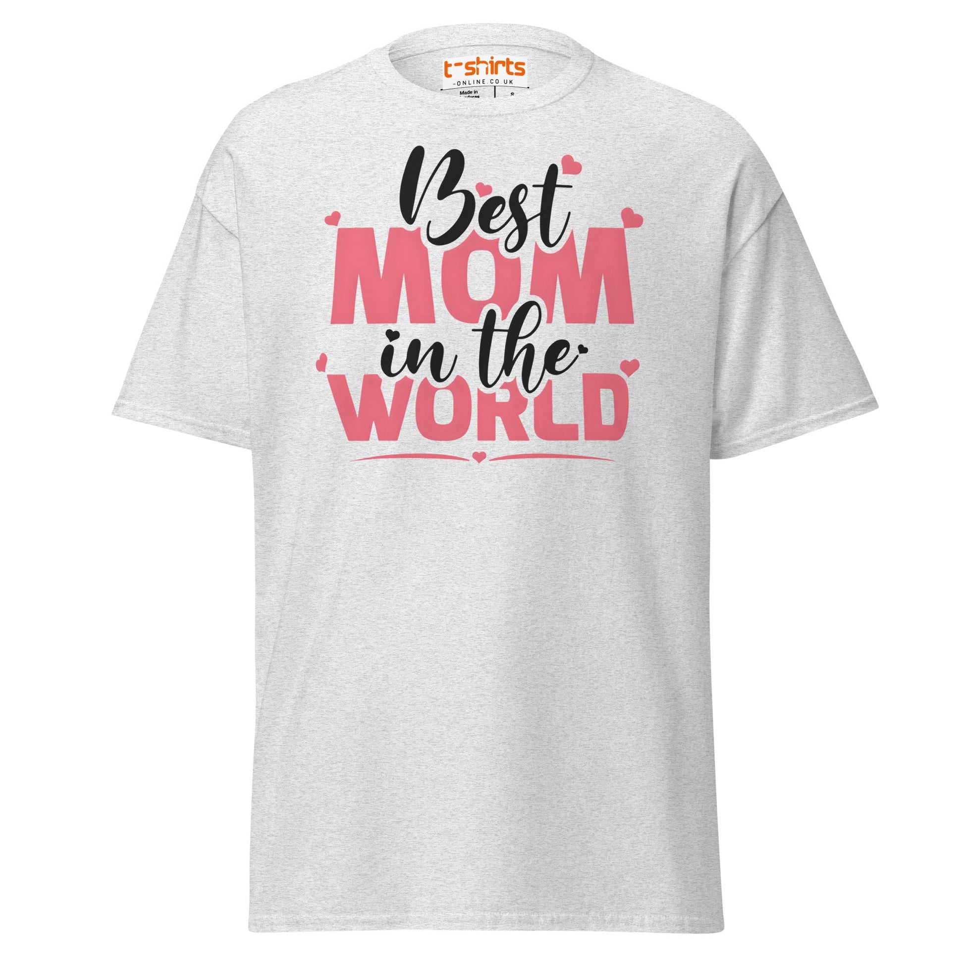 Best Mom in the World T-Shirt – Mother’s Day Gift Tee - Ash - T-Shirts Online