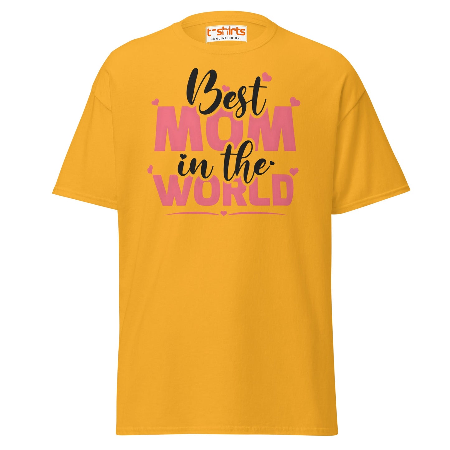 Best Mom in the World T-Shirt – Mother’s Day Gift Tee - Gold - T-Shirts Online
