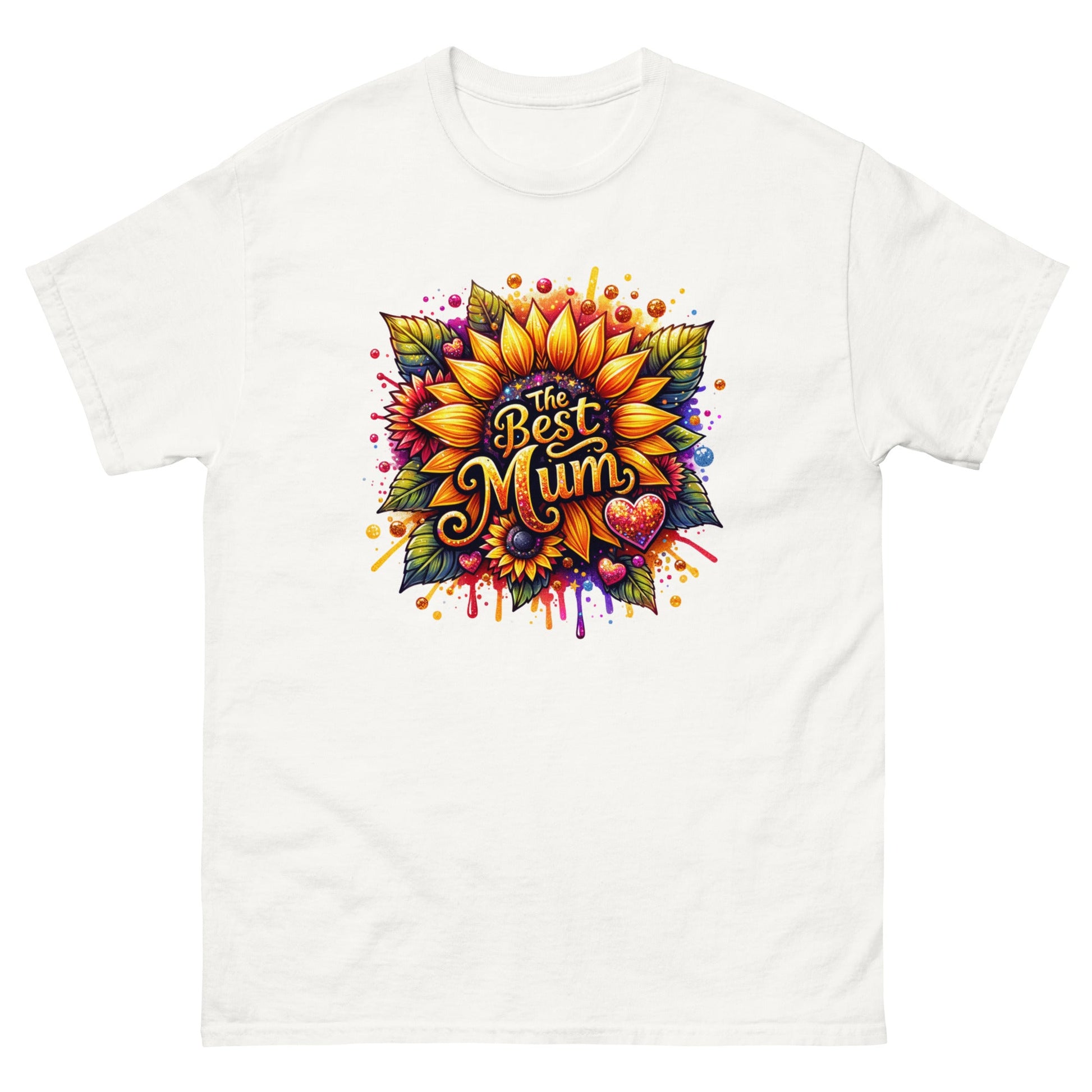 Best Mum Sunflower | Mother's Day T-Shirt - White - T-Shirts Online