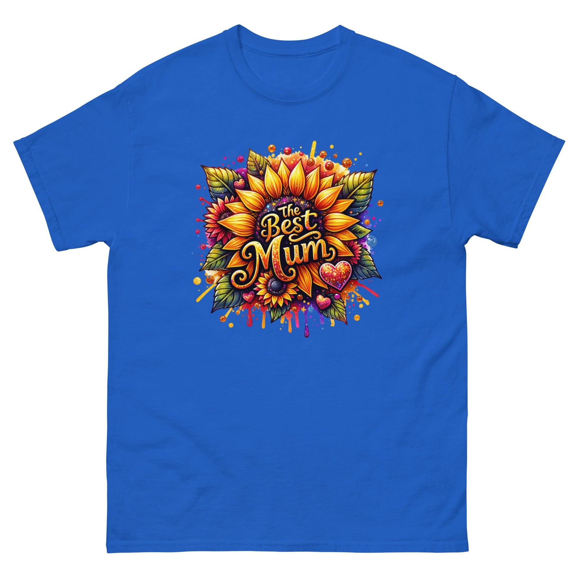 Best Mum Sunflower | Mother's Day T-Shirt - Royal - T-Shirts Online