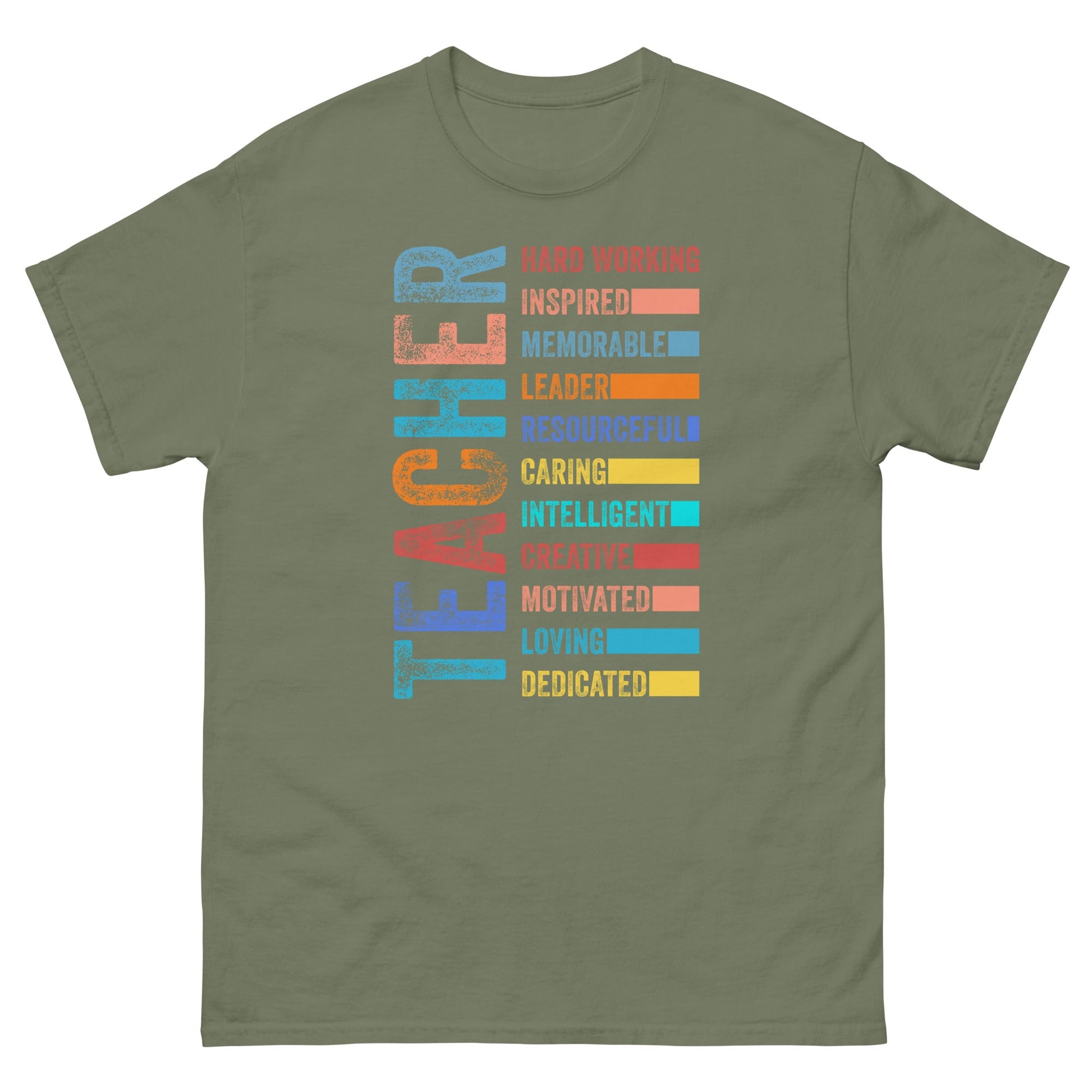 Best Teacher | Teacher T-Shirt - Military Green - T-Shirts Online