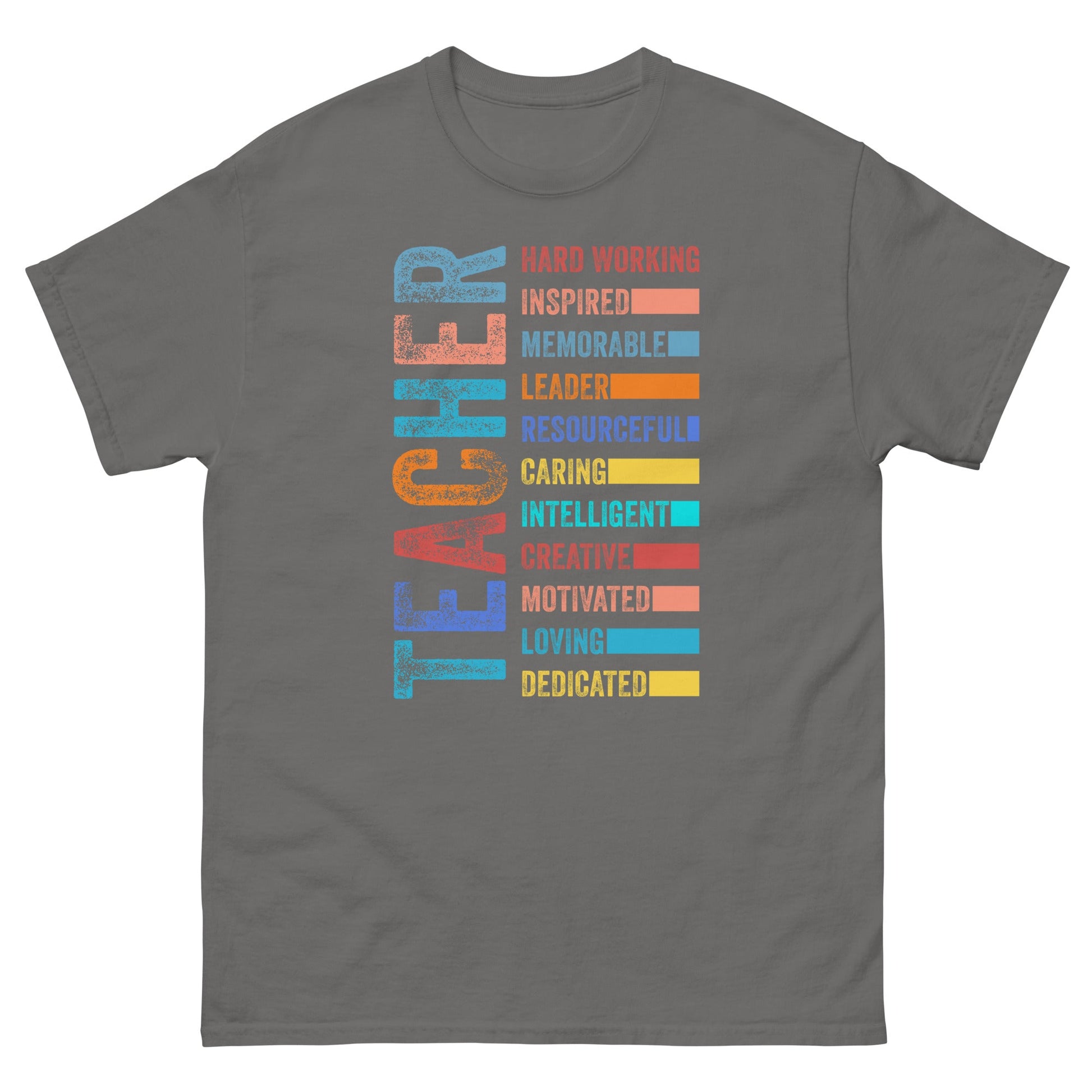 Best Teacher | Teacher T-Shirt - Charcoal - T-Shirts Online