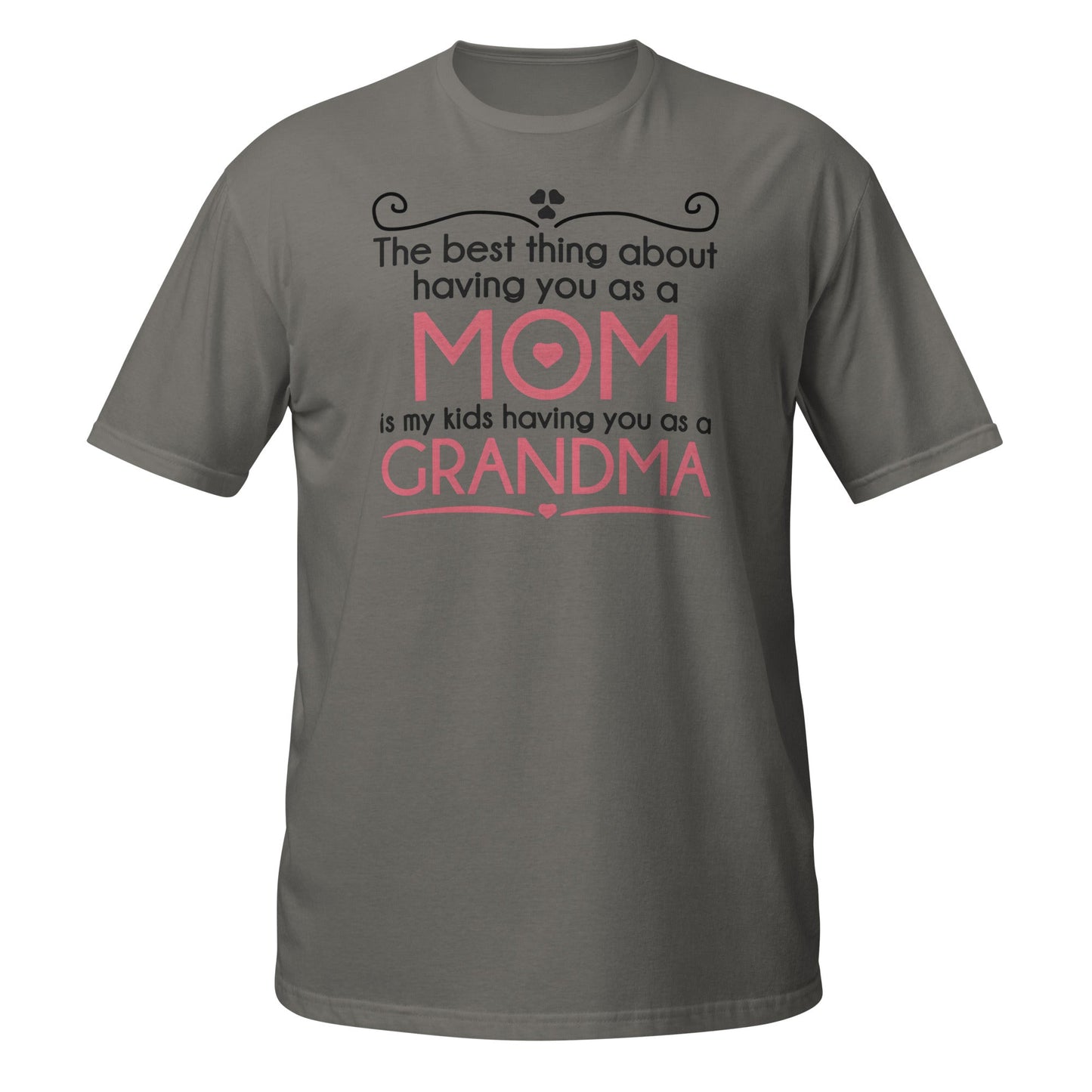 Best Thing About Mom Grandma T-Shirt | Sweet Gift Tee - Charcoal - T-Shirts Online