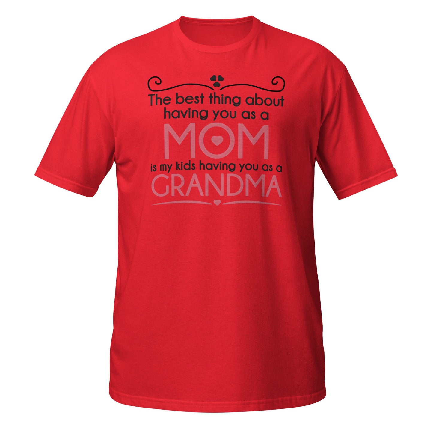 Best Thing About Mom Grandma T-Shirt | Sweet Gift Tee - Red - T-Shirts Online