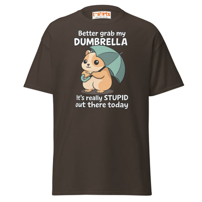 Better Grab My Dumbrella Tee – Funny Hamster Shirt - Dark Chocolate - T-Shirts Online