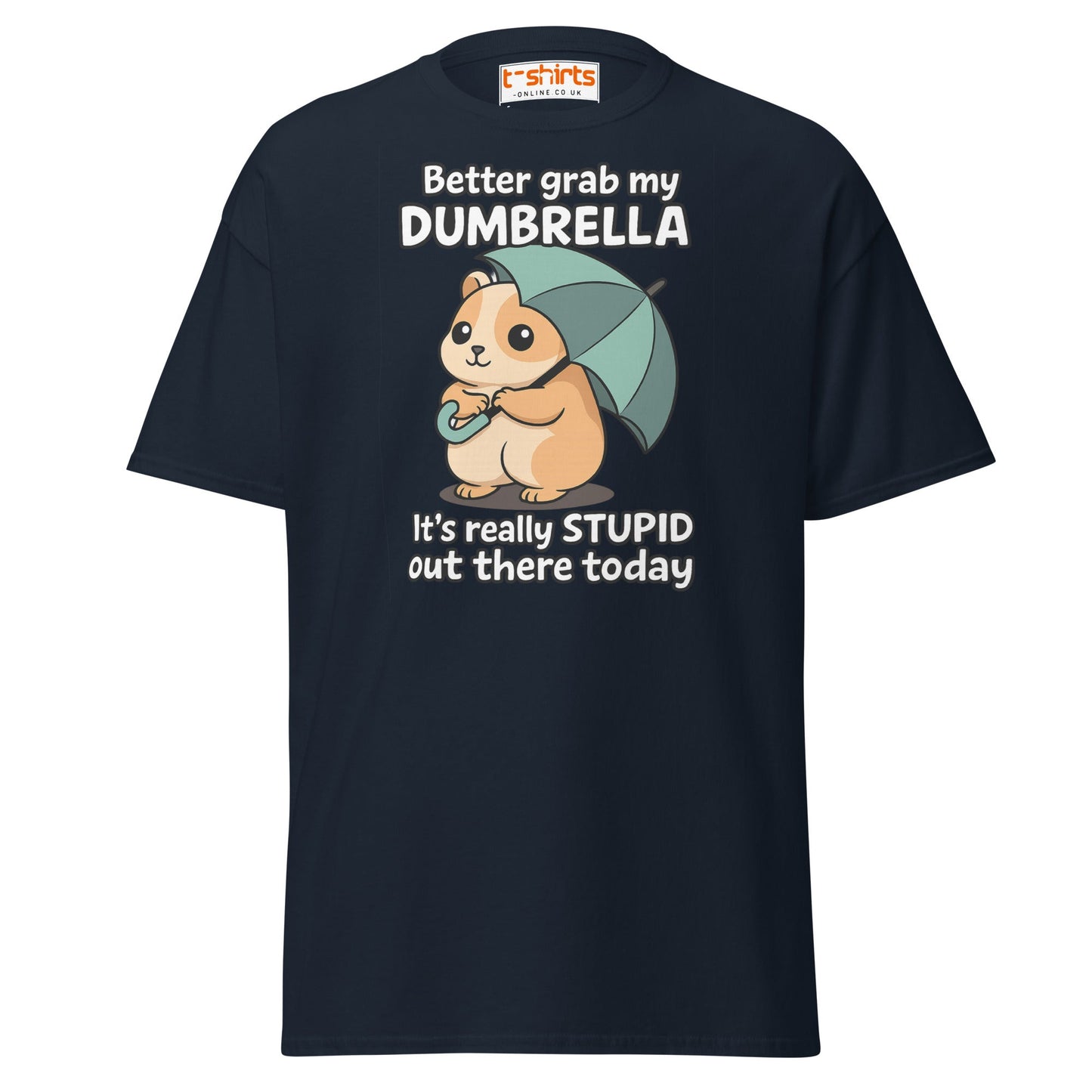 Better Grab My Dumbrella Tee – Funny Hamster Shirt - Navy - T-Shirts Online