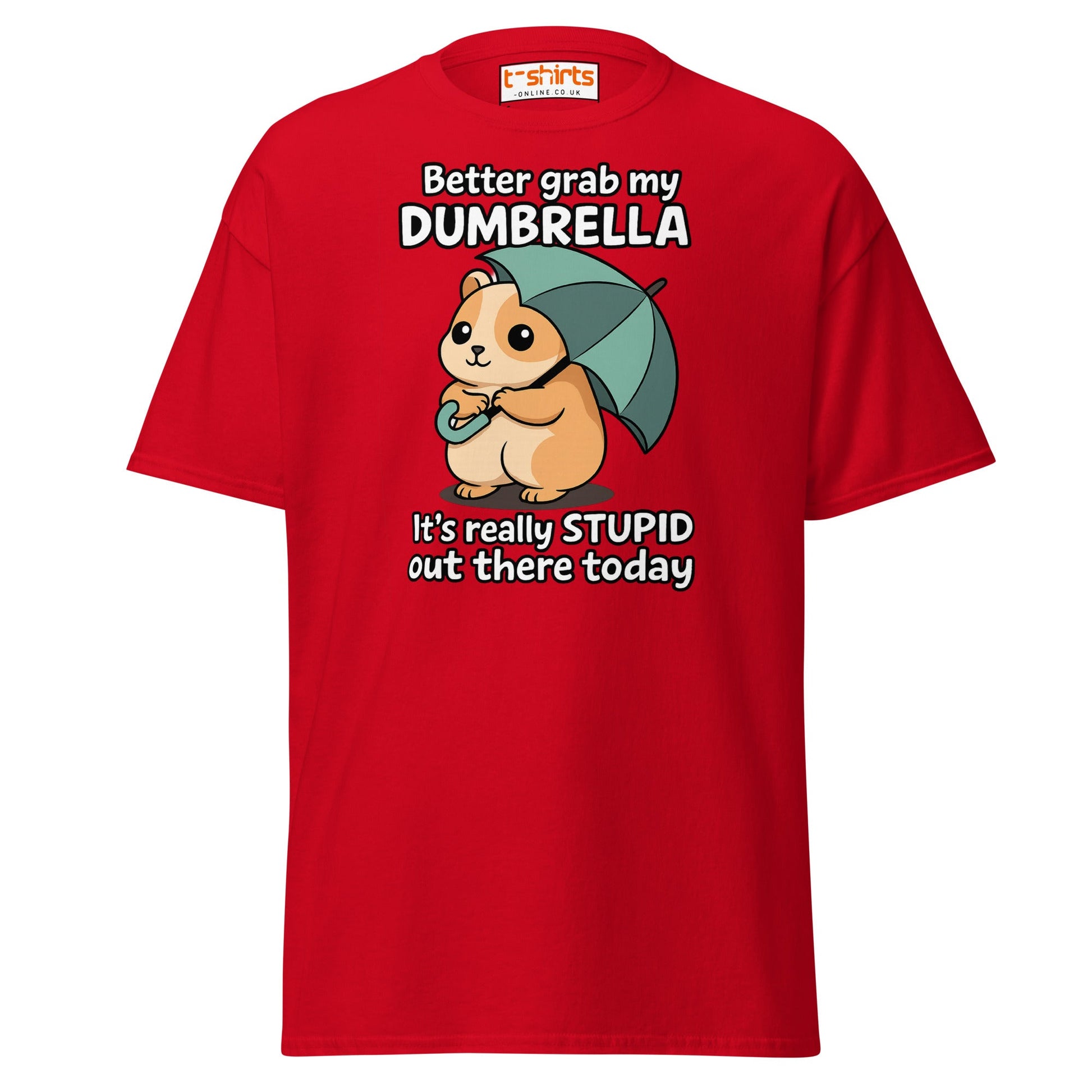 Better Grab My Dumbrella Tee – Funny Hamster Shirt - Red - T-Shirts Online