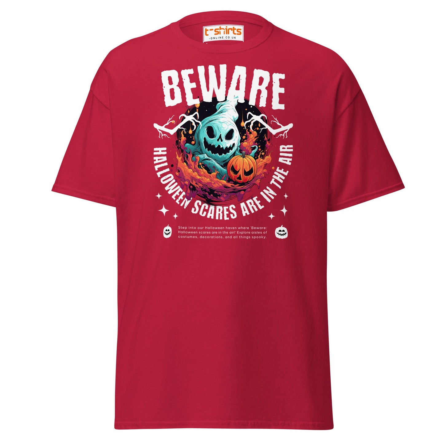 Beware Halloween Scares T-Shirt - Cardinal - T-Shirts Online