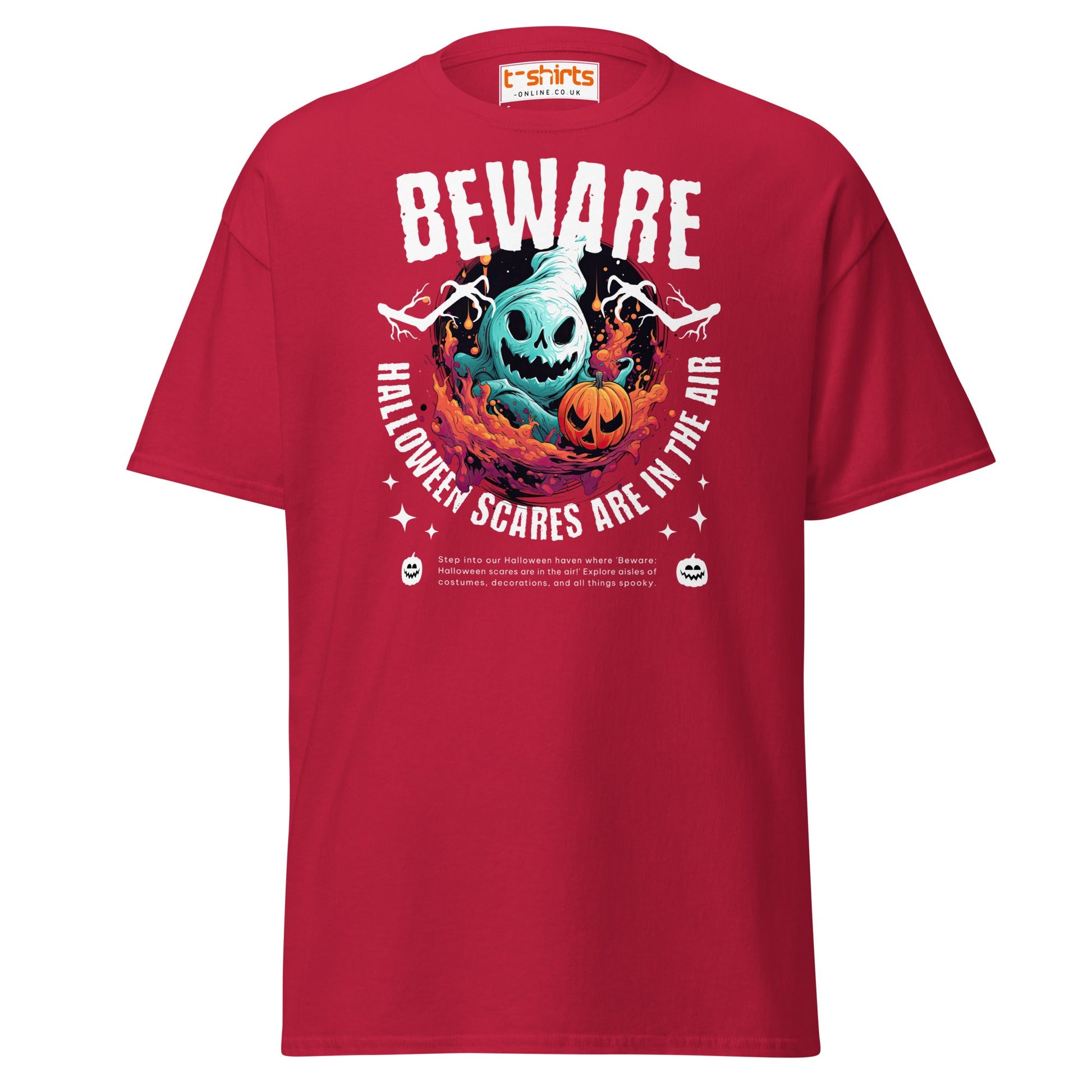 Beware Halloween Scares T-Shirt - Cardinal - T-Shirts Online
