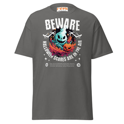 Beware Halloween Scares T-Shirt - Charcoal - T-Shirts Online