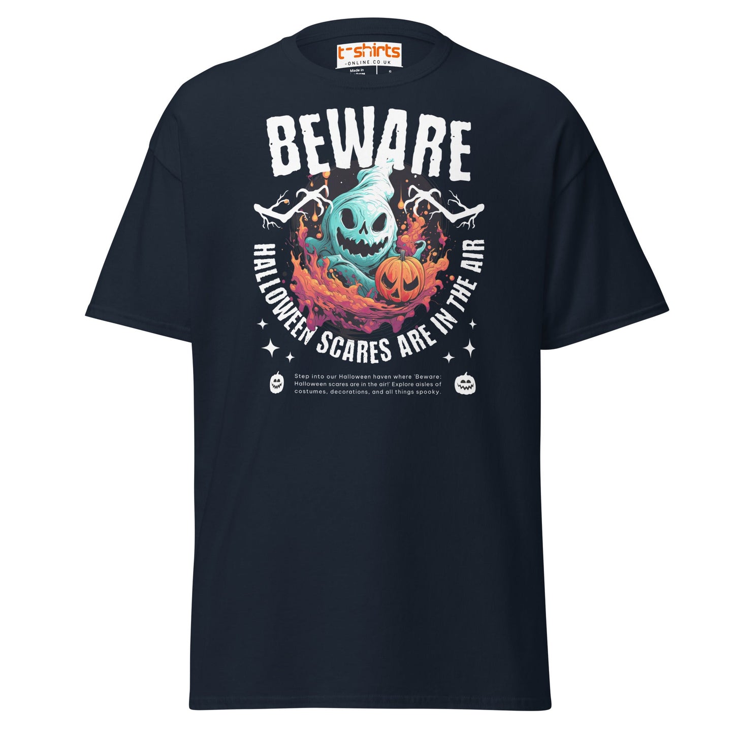 Beware Halloween Scares T-Shirt - Navy - T-Shirts Online