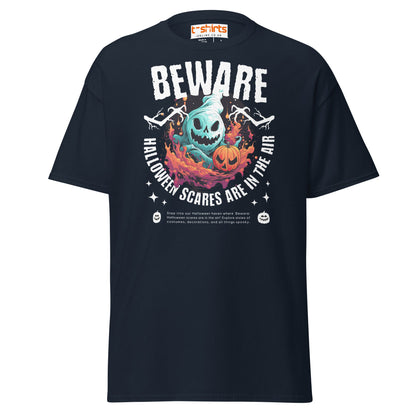 Beware Halloween Scares T-Shirt - Navy - T-Shirts Online