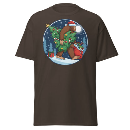 Bigfoot Christmas T-Shirt - Dark Chocolate - T-Shirts Online