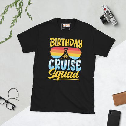 Birthday Cruise Squad T-Shirt - Black - T-Shirts Online