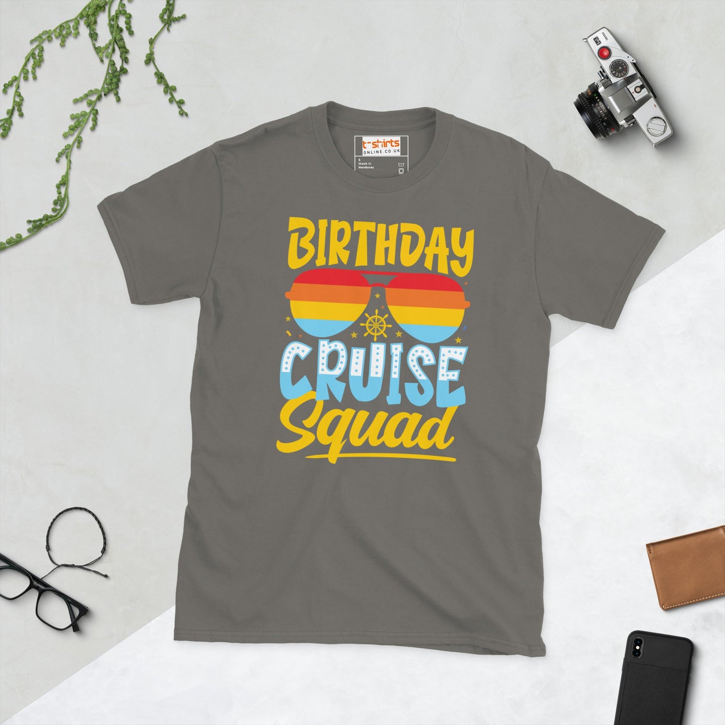 Birthday Cruise Squad T-Shirt - Charcoal - T-Shirts Online