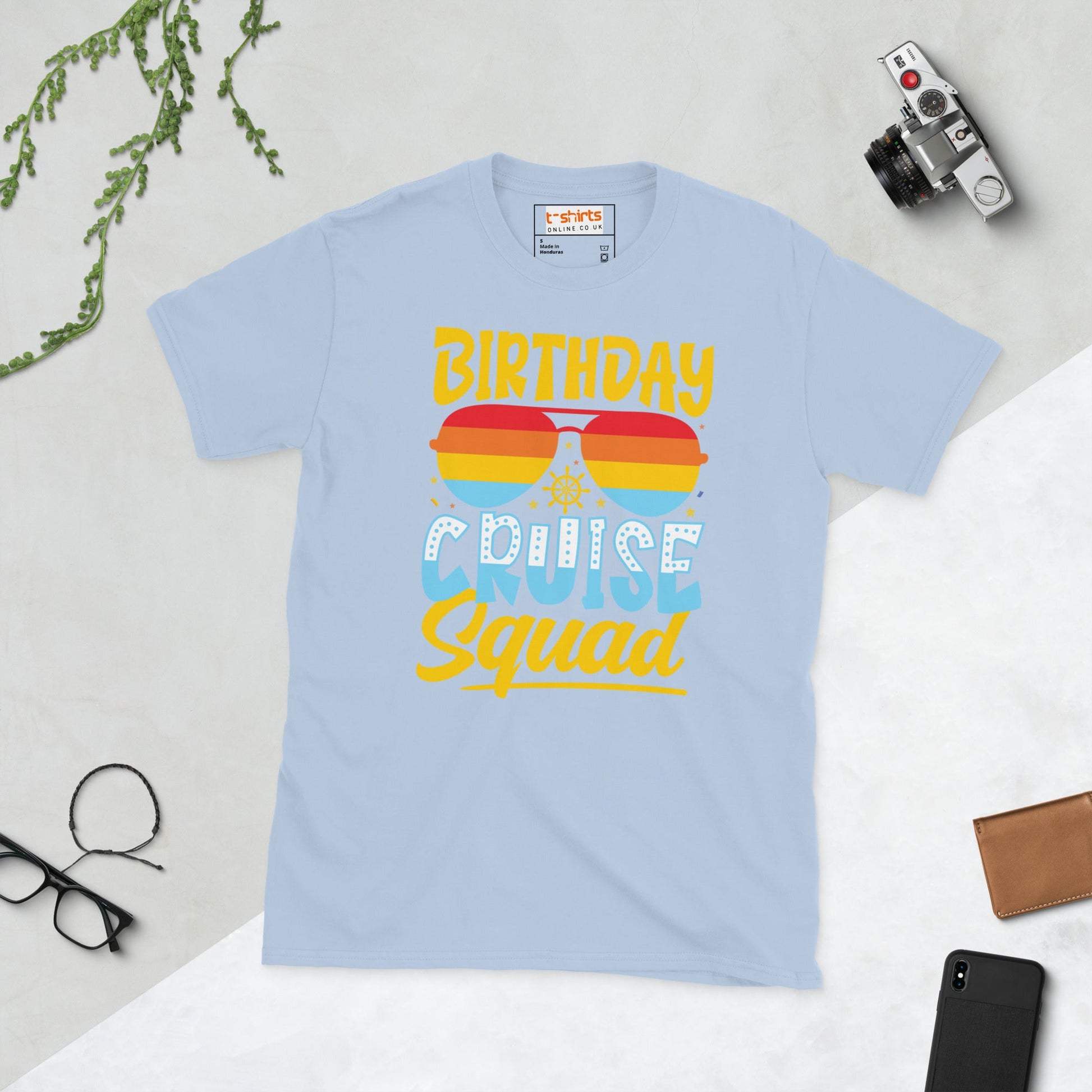 Birthday Cruise Squad T-Shirt - Light Blue - T-Shirts Online