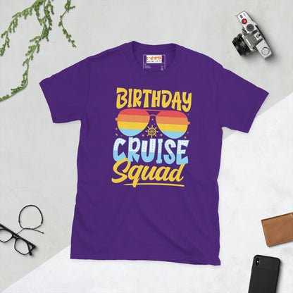 Birthday Cruise Squad T-Shirt - Purple - T-Shirts Online