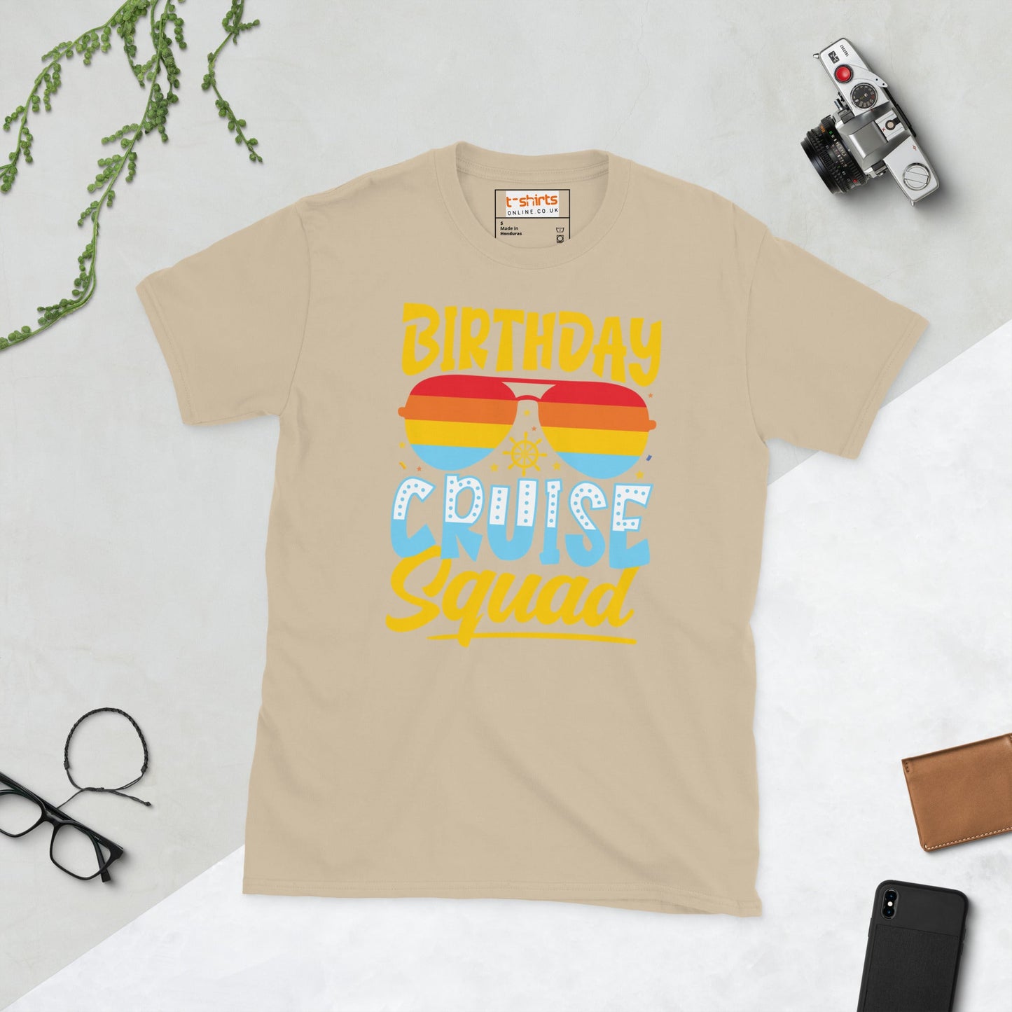 Birthday Cruise Squad T-Shirt - Sand - T-Shirts Online