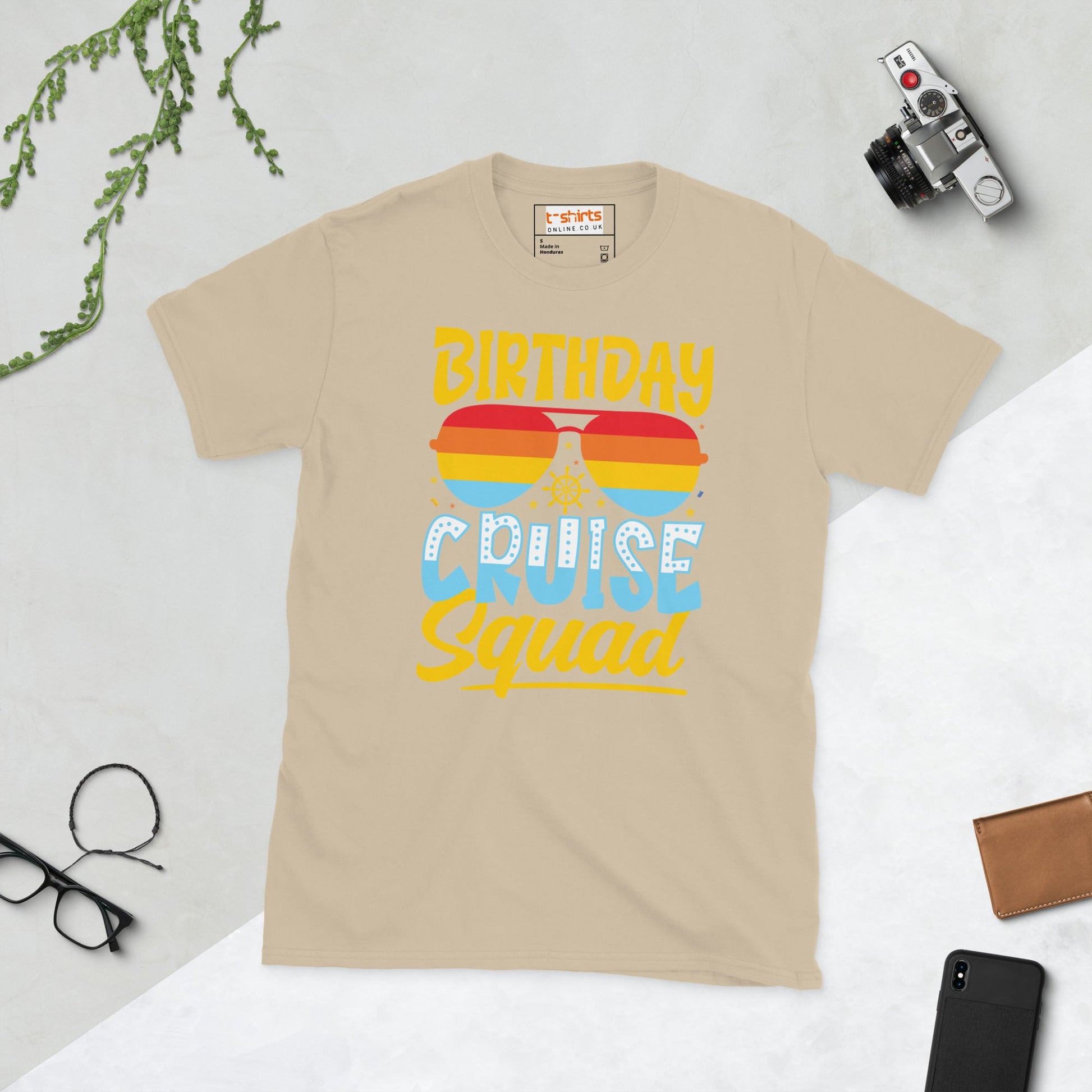 Birthday Cruise Squad T-Shirt - Sand - T-Shirts Online