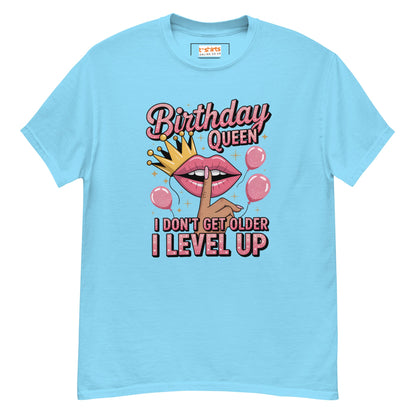 Birthday Queen | Humorous Birthday T-Shirt - Sky - T-Shirts Online