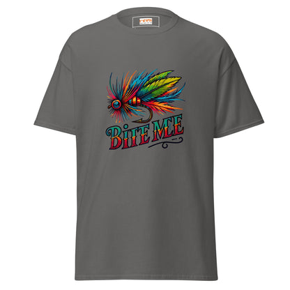 Bite Me | Fishing T-Shirt - Charcoal - T-Shirts Online