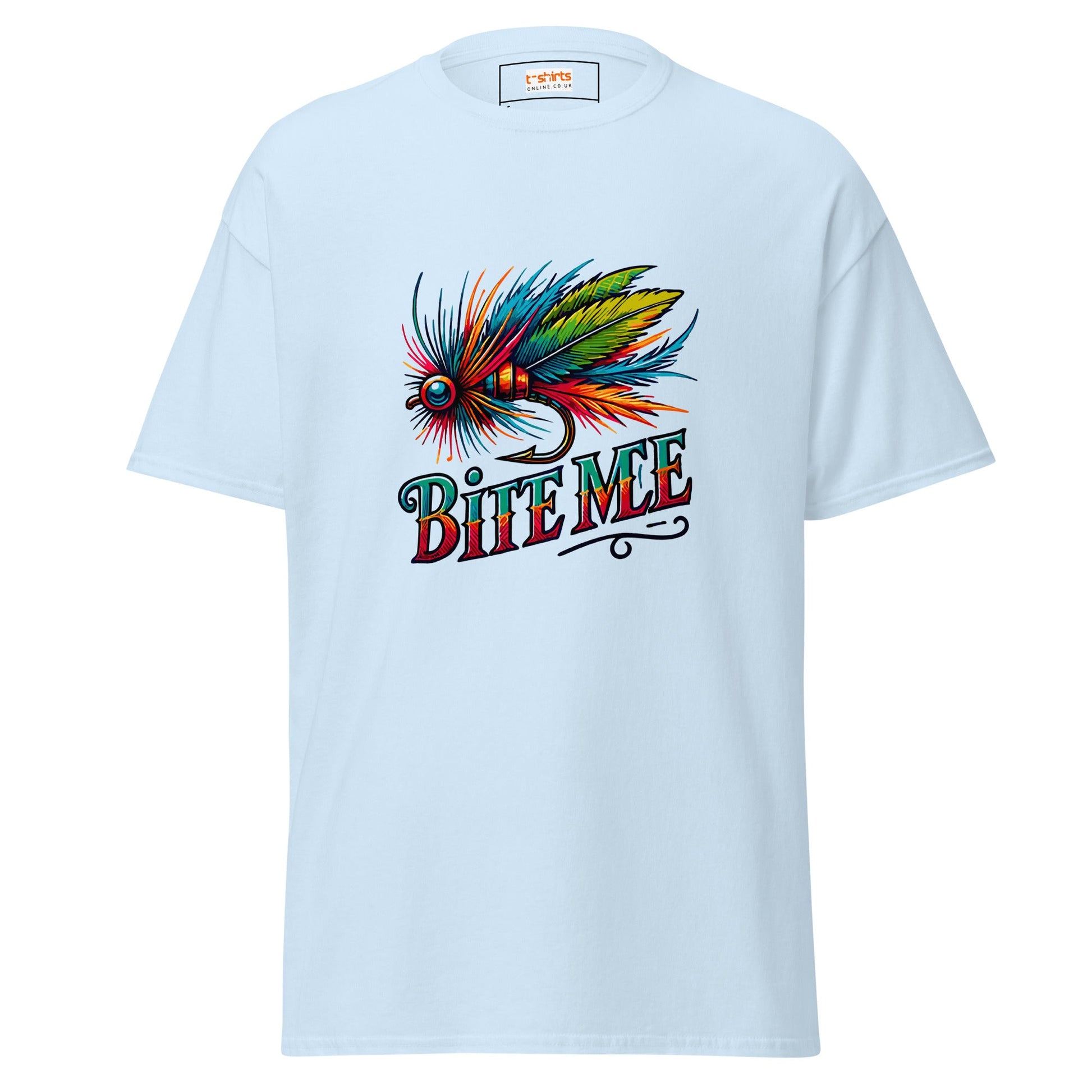 Bite Me | Fishing T-Shirt - Light Blue - T-Shirts Online