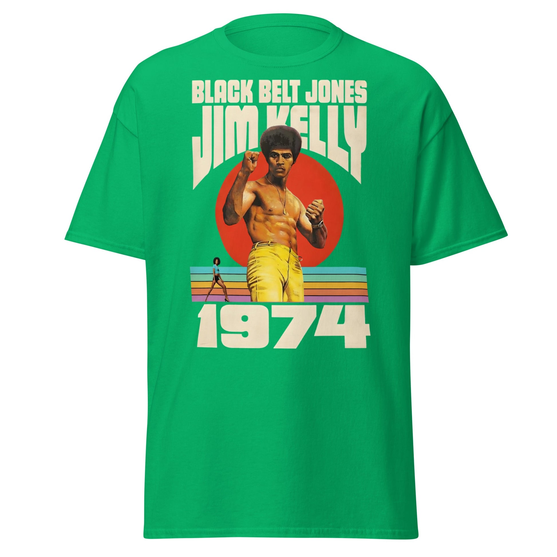 Black Belt Jones 1974 T-Shirt - Retro Jim Kelly Martial Arts - Irish Green - T-Shirts Online