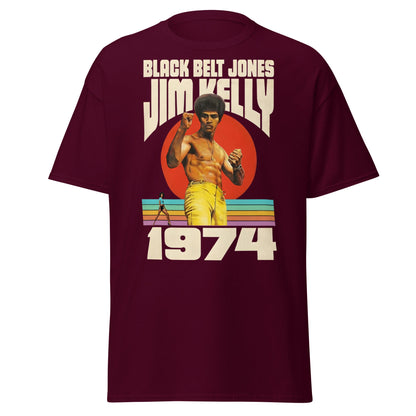 Black Belt Jones 1974 T-Shirt - Retro Jim Kelly Martial Arts - Maroon - T-Shirts Online