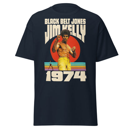 Black Belt Jones 1974 T-Shirt - Retro Jim Kelly Martial Arts - Navy - T-Shirts Online