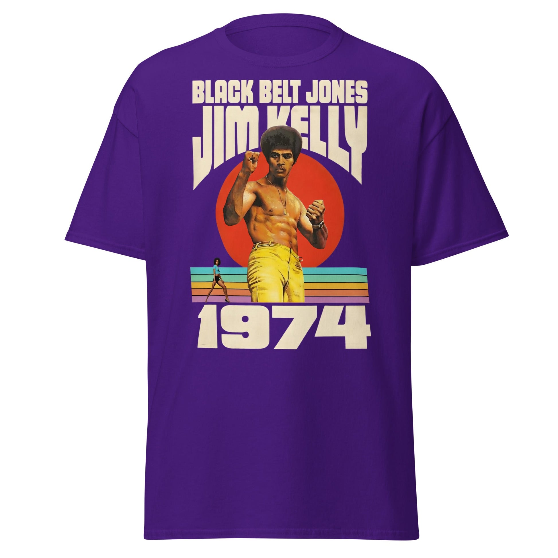 Black Belt Jones 1974 T-Shirt - Retro Jim Kelly Martial Arts - Purple - T-Shirts Online