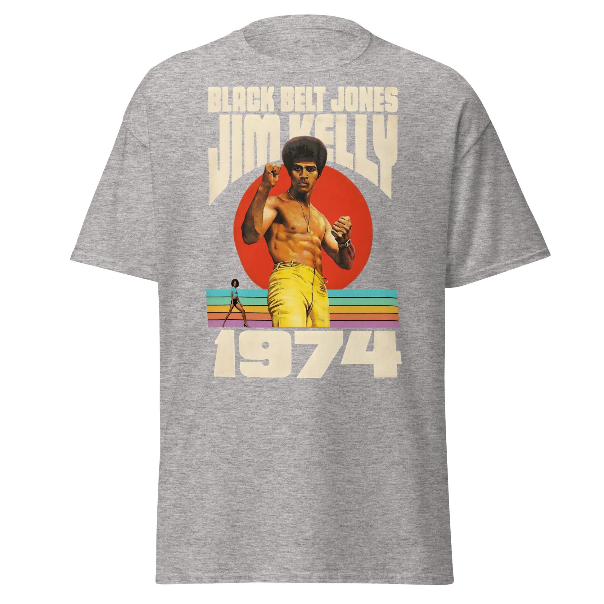 Black Belt Jones 1974 T-Shirt - Retro Jim Kelly Martial Arts - Sport Grey - T-Shirts Online