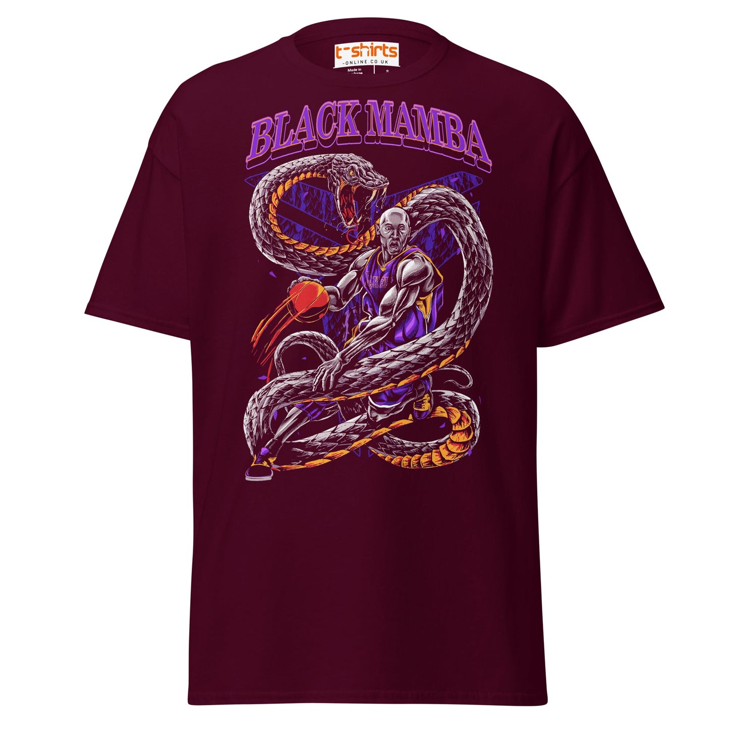 Black Mamba T-Shirt - Maroon - T-Shirts Online